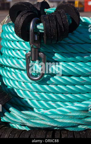 Brand new rope for fishing boats.Scotland UK Stock Photo