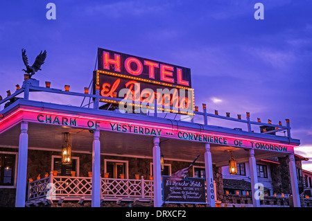 Historic El Rancho Hotel on Route 66, Gallup, New Mexico. Stock Photo