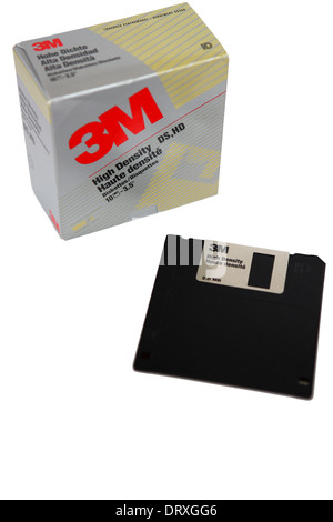 Floppy disk and 3M storage box Stock Photo