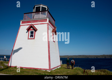Canada, Newfoundland, St. Anthony. Historic landmark Fox Point Lighthouse (aka Fishing Point Light). Stock Photo