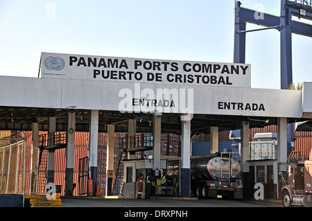 entry of Cristobal port Colon Panama Stock Photo