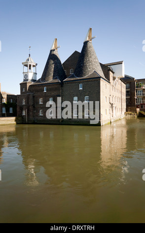 The Clock Mill at Three Mills in Bow, Lee Valley, England Stock Photo