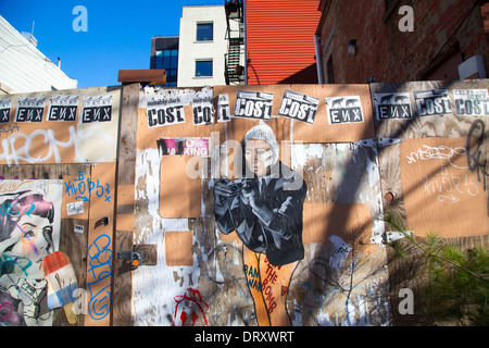 Graffiti on a wall, Williamsburg, Brooklyn, NYC Stock Photo