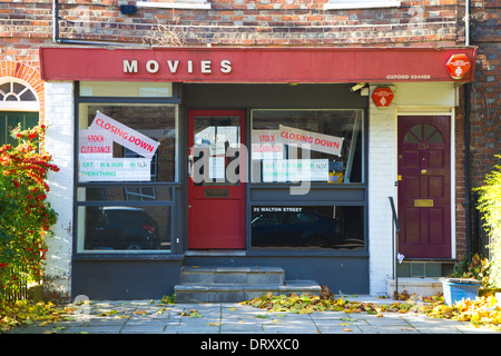 A DVD Rental Shop Closed Down Stock Photo