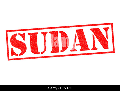 SUDAN Rubber Stamp over a white background. Stock Photo