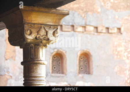 Details of Interior of Alhambra Palace, Granada, Spain Stock Photo