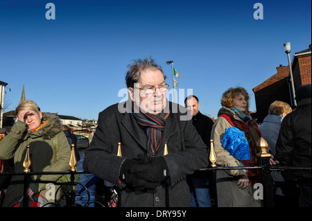 Former MP,MEP, and member of the Northern Ireland Civil Rights Association, John Hume attends the 42nd Bloody Sunday anniversary Stock Photo
