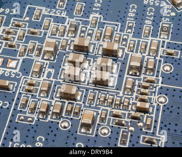 Electronic components on the circuit board