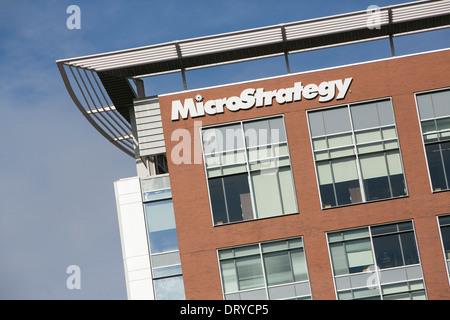 The headquarters of MicroStrategy in Tysons Corner, Virginia.  Stock Photo