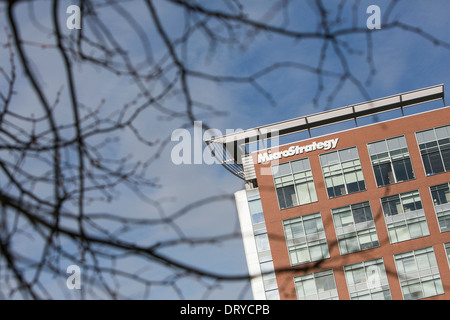 The headquarters of MicroStrategy in Tysons Corner, Virginia.  Stock Photo