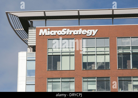 The headquarters of MicroStrategy in Tysons Corner, Virginia.  Stock Photo