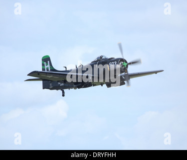 Grumman F8F Bearcat US navy single-engine  fighter aircraft of the 1940s flying at the UK Flying Legends airshow in 2012 Stock Photo