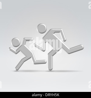 Running children icon Stock Photo