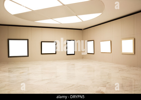 empty frames on the wall Stock Photo