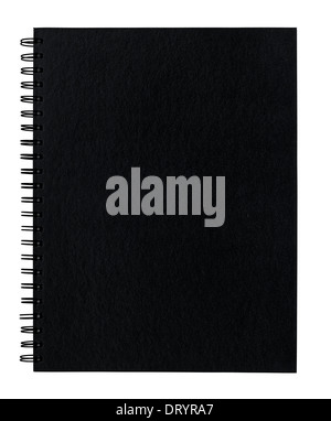 Blank spiral bound scrap book front cover with empty copy space for insertion of your message or design elements. Stock Photo