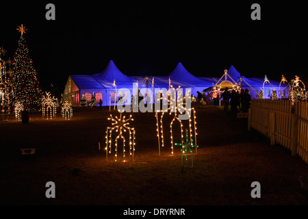 Christmas lights and decorations in The Woodlands, Texas Stock Photo