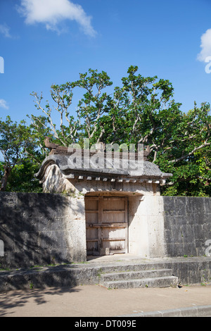 Sonohyan Utaki Stone Gate at Shuri Castle (UNESCO World Heritage Site), Naha, Okinawa, Japan Stock Photo