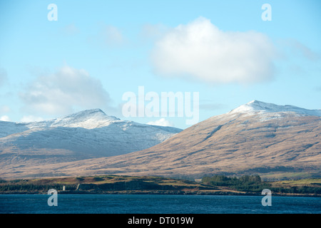 Isle of Mull from the ferry Stock Photo