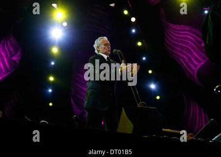 Tenor Jose Carreras performing at the Proms in Hyde Park London Stock Photo