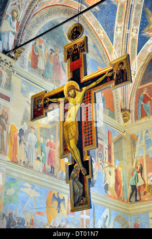 Arezzo Italy. Church of San Francesco. 12 C. crucifix by Master