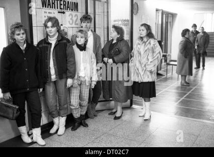 Everyday in the hallways of the Dortmund Labour Office-waiting job. Stock Photo