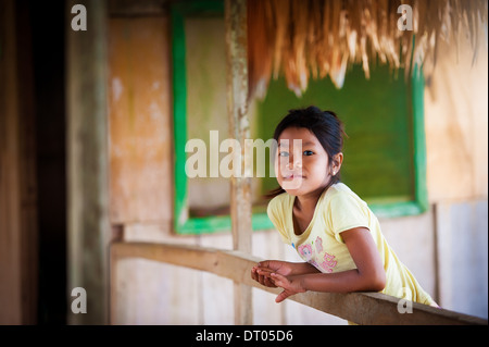 Peru child in village Stock Photo