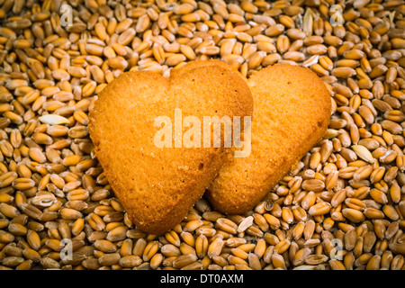 shortcake on wheat background Stock Photo - Alamy