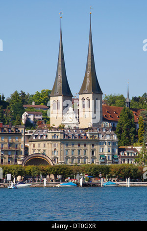 Church of St Leodegar in Lucerne, Switzerland. Stock Photo