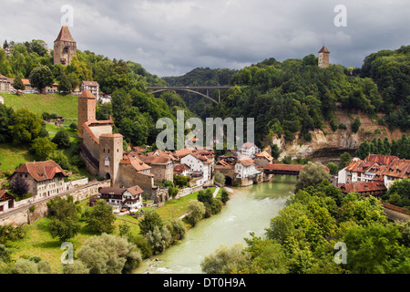 Auge District in Fribourg, Switzerland. Stock Photo