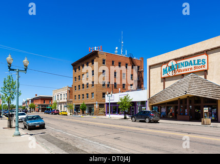 Grand Avenue in downtown Laramie, Wyoming, USA Stock Photo