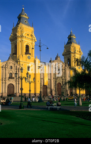 Cathedral, Plaza de Armas.Lima.Peru. Stock Photo