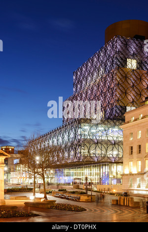 The Library of Birmingham exterior at dusk