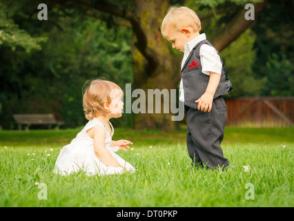 Children in the park Stock Photo