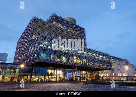 The Library of Birmingham exterior at dusk