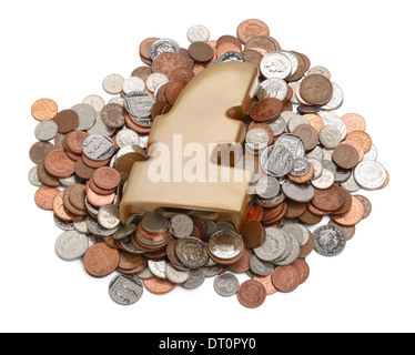 UK pound sterling coins Stock Photo