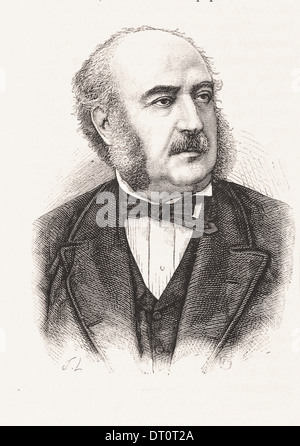 Portrait of Jules Simon - French engraving XIX th century Stock Photo