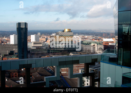 View from the rooftop garden of The Cube, Birmingham, UK Stock Photo