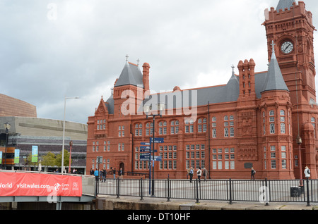 Redbrick Pierhead building, Cardiff Bay, Wales, United Kingdom Stock Photo