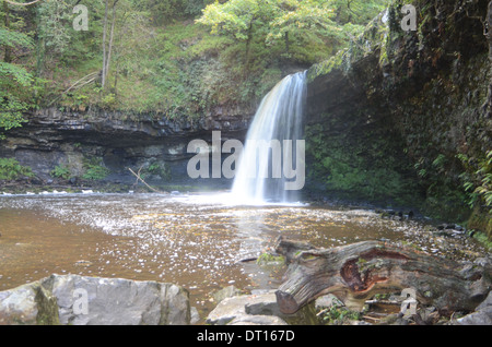 Sgwd Gwladus falls, Brecon Beacons, Wales, UK Stock Photo