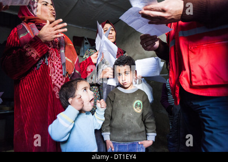 Syrian Refugees living in Jordan Stock Photo