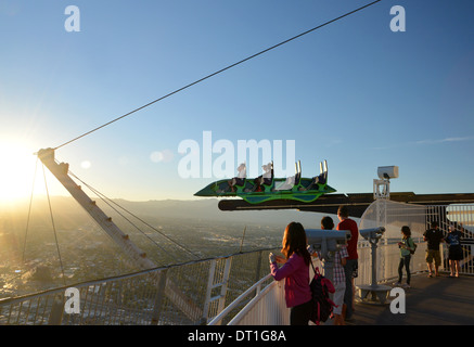 The terrifying thrill rides on top of the Stratosphere casino in Las Vegas Stock Photo
