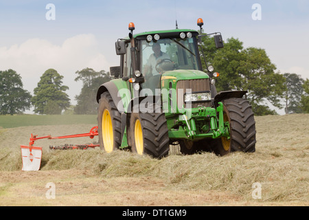 Hay making near Richmond North Yorkshire Stock Photo