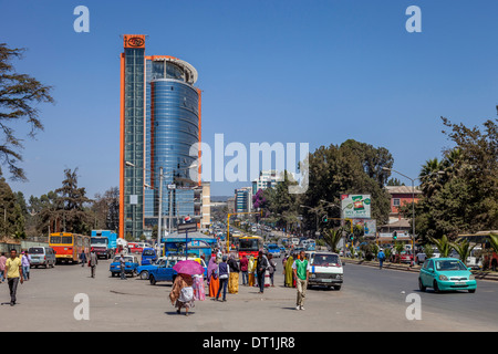 Churchill Avenue, Addis Ababa, Ethiopia Stock Photo