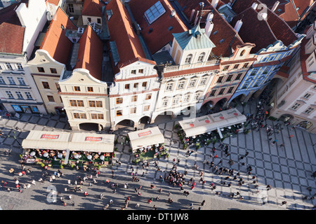 Rooftops, Old Town Square (Staromestske namesti), Prague, Bohemia, Czech Republic, Europe Stock Photo