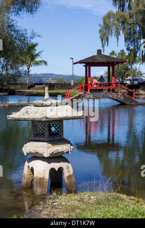 Liliuokalani Gardens, Hilo, Hawaii island (Big Island), Hawaii, United States of America, Pacific Stock Photo