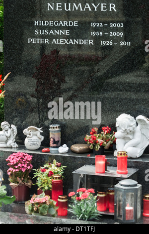 graveside of austrian singer and entertainer peter alexander, grinzing cemetery, vienna, austria Stock Photo