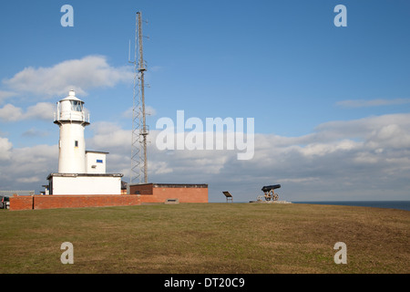 The Headland Lighthouse and Battery at Hartlepool in North East England Stock Photo
