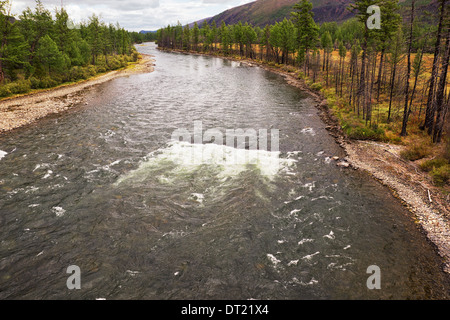 River Shishged in northern Mongolia. Stock Photo