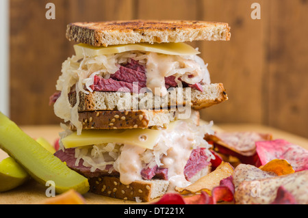 Reuben Sandwich Stock Photo