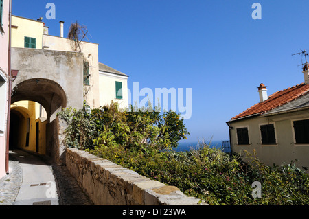 view on the picturesque village of Cervo, in the coast of western Liguria Stock Photo